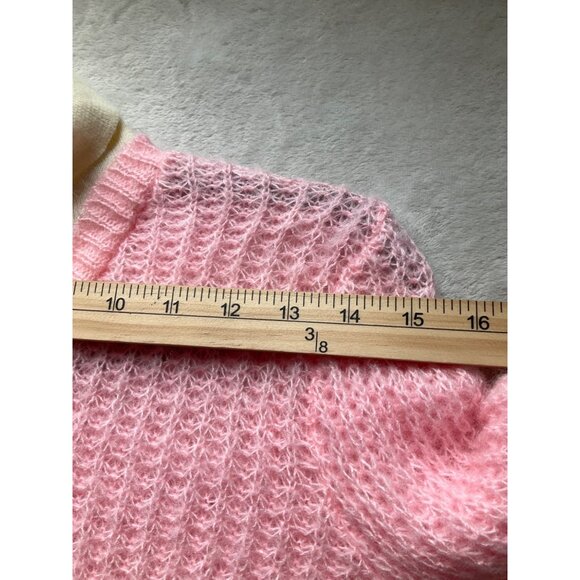 Vintage Charisma Girls Sz 8 Turtle neck Sweater pink Preppy Shabby Chic - Picture 5 of 10